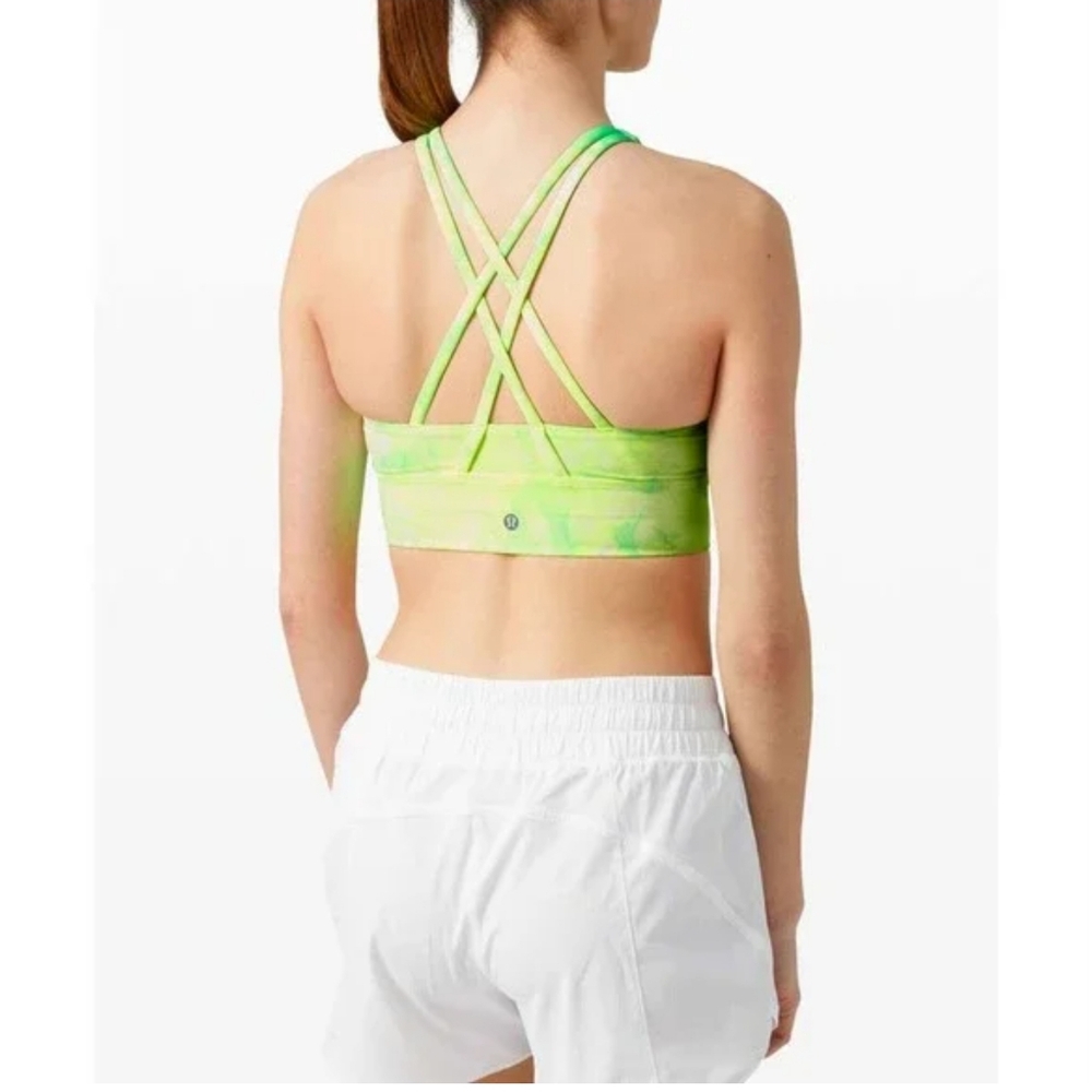 Lululemon Energy Bra High Neck Long Line Shibori *Medium Support B-D - Picture 2 of 9